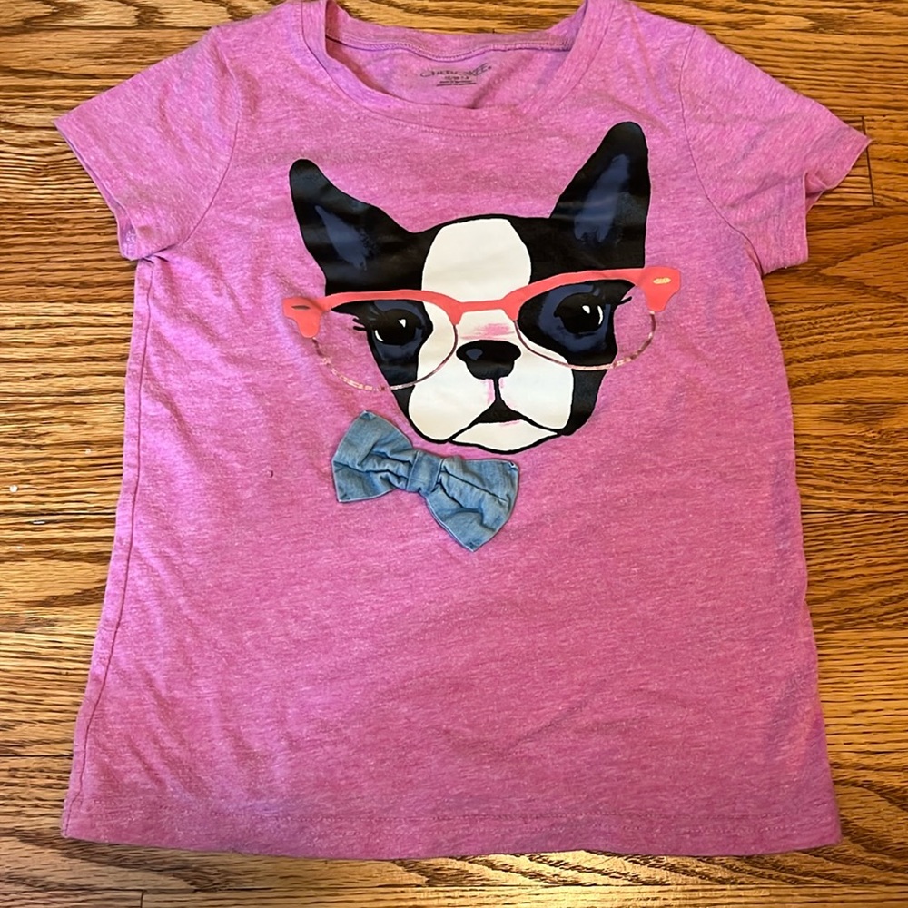 GIRLS DOG T SHIRT. SZ 7